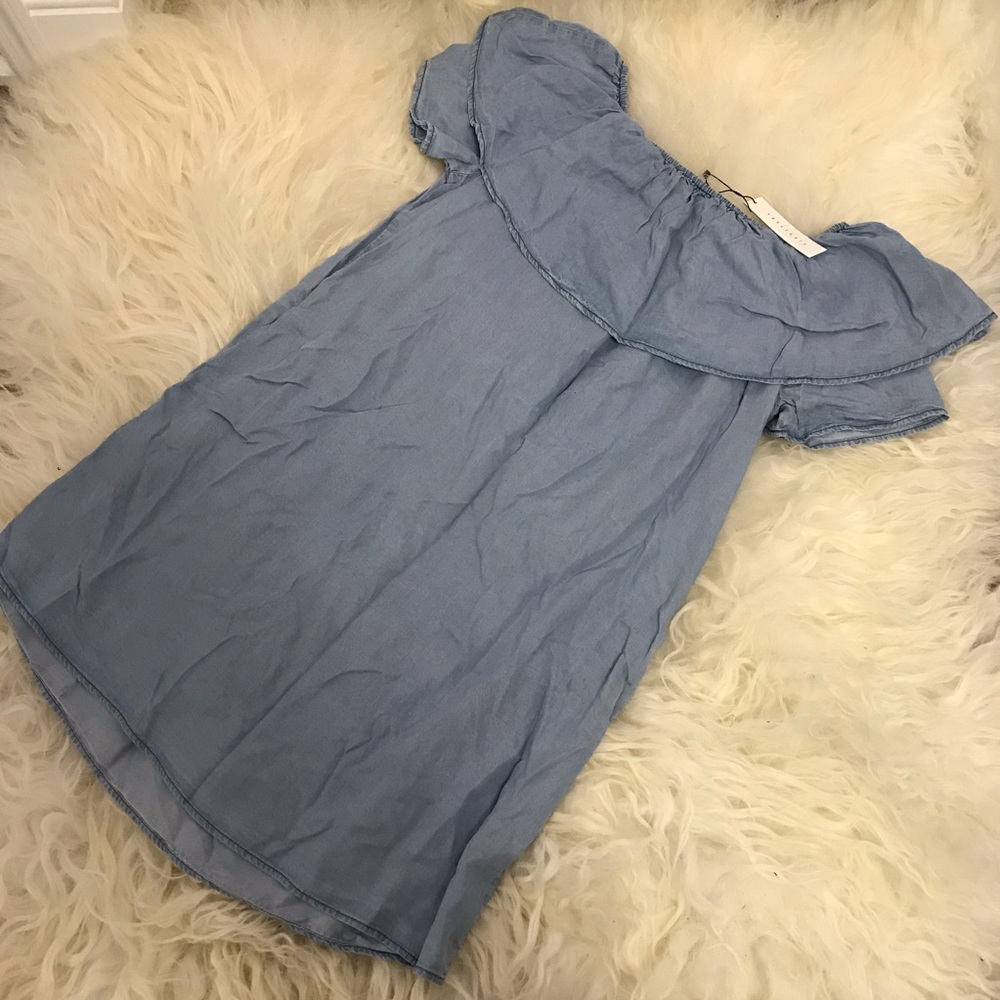 Sanctuary Stella Chambray Popover Casual Dress - Picture 2 of 5